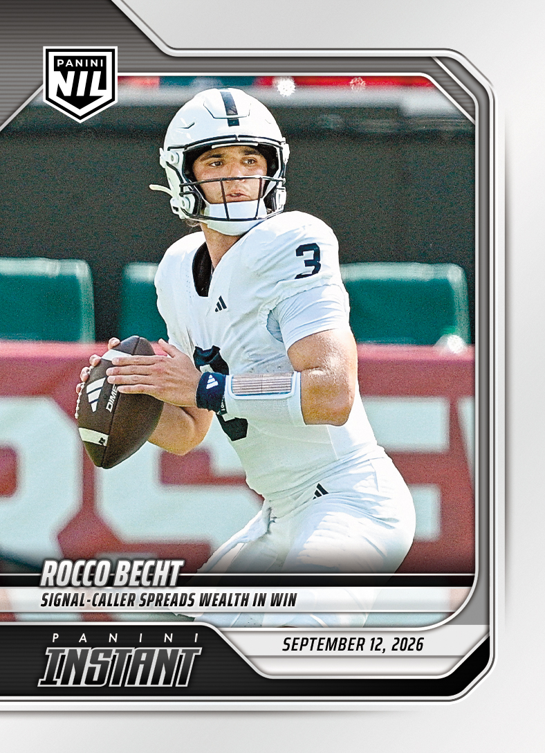 Detailed Image of Rocco Becht - 2026 Panini Instant NIL College Football #2-RBE - Base Card 10-pack
