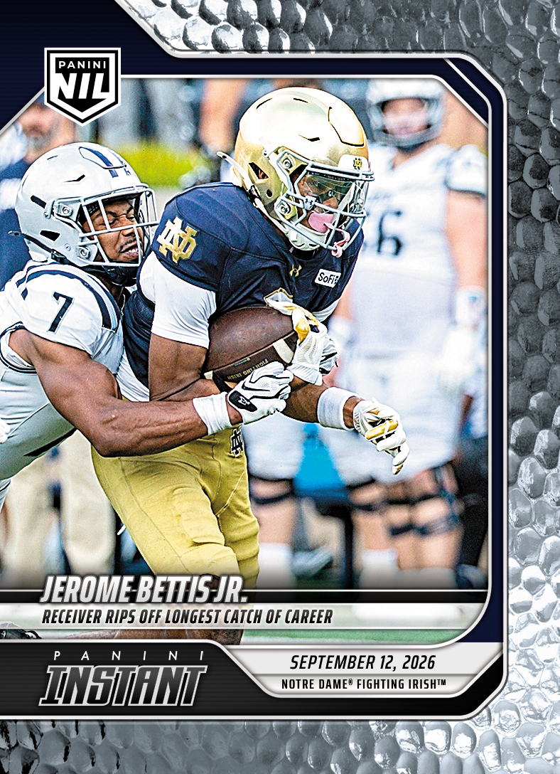 Detailed Image of Jerome Bettis Jr. - 2026 Panini Instant NIL College Football #2-JBJ - Metallic /5