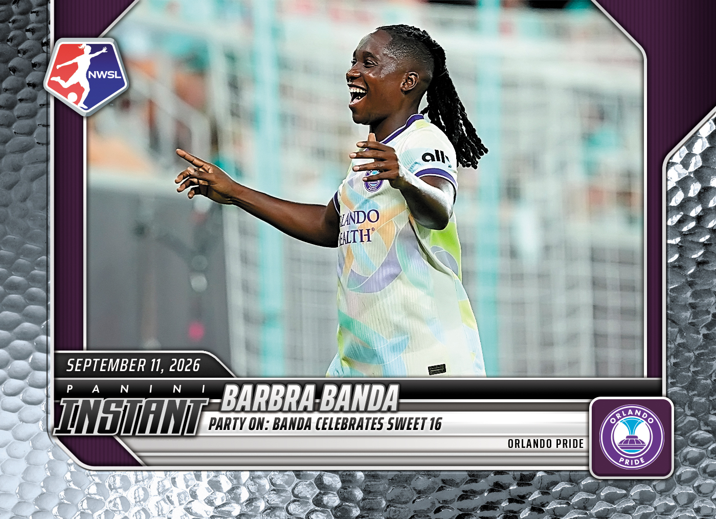 Detailed Image of Barbra Banda - 2026 Panini Instant NWSL #169 - Metallic /5