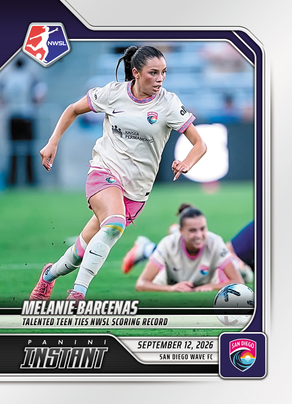 Detailed Image of Melanie Barcenas - 2026 Panini Instant NWSL #170 - Base Card 5-pack
