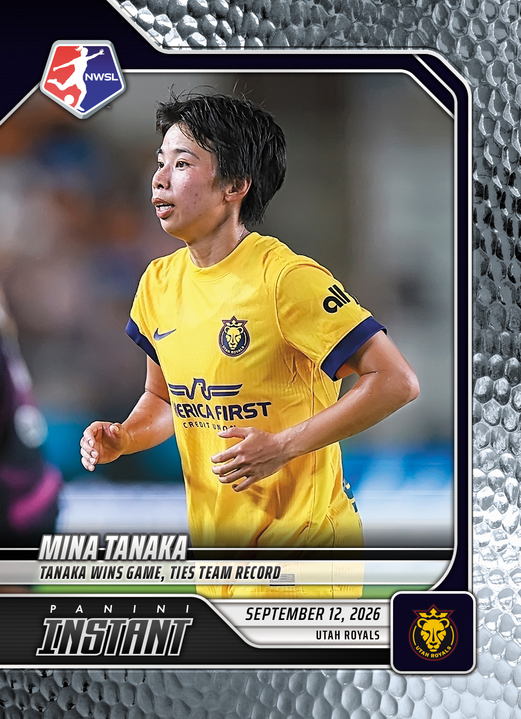 Detailed Image of Mina Tanaka - 2026 Panini Instant NWSL #172 - Metallic /5