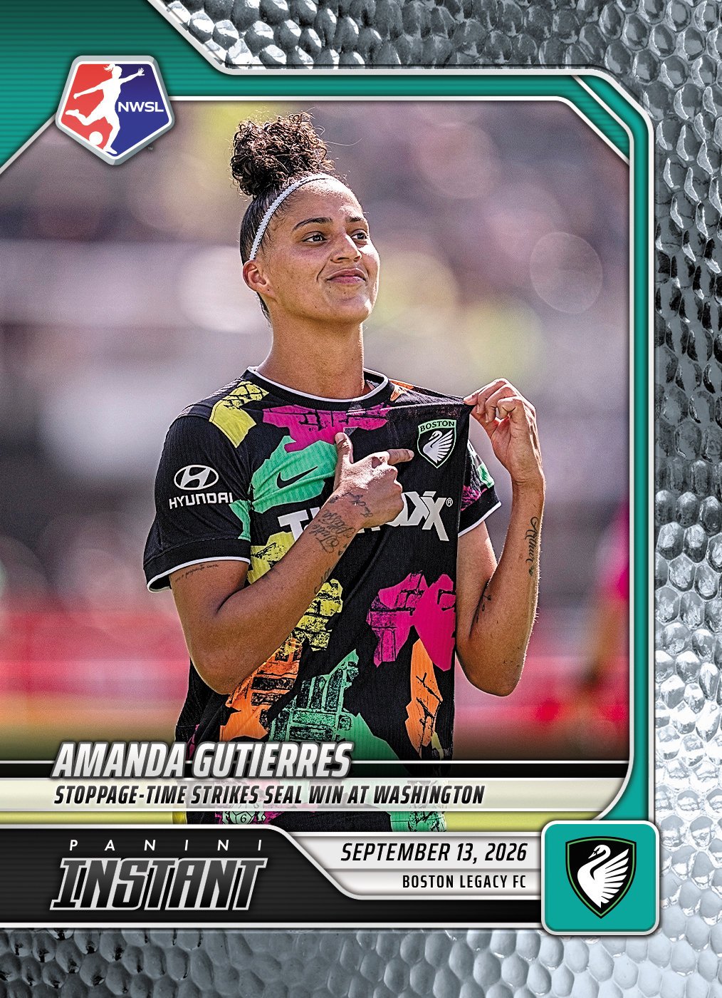 Product image 1 for - Amanda Gutierres - 2026 Panini Instant NWSL #173 - Metallic /5