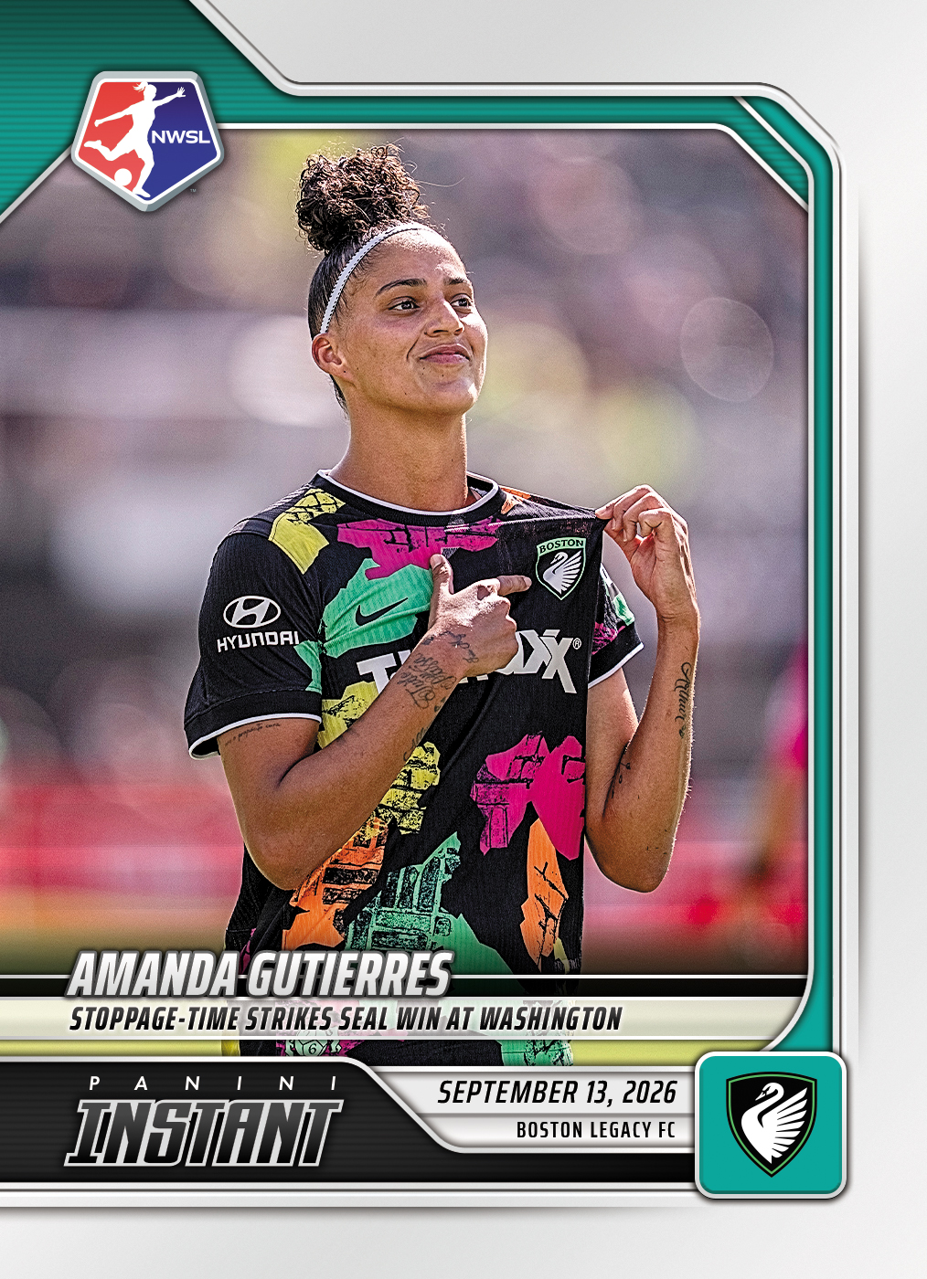 Detailed Image of Amanda Gutierres - 2026 Panini Instant NWSL #173 - Base Card 25-pack