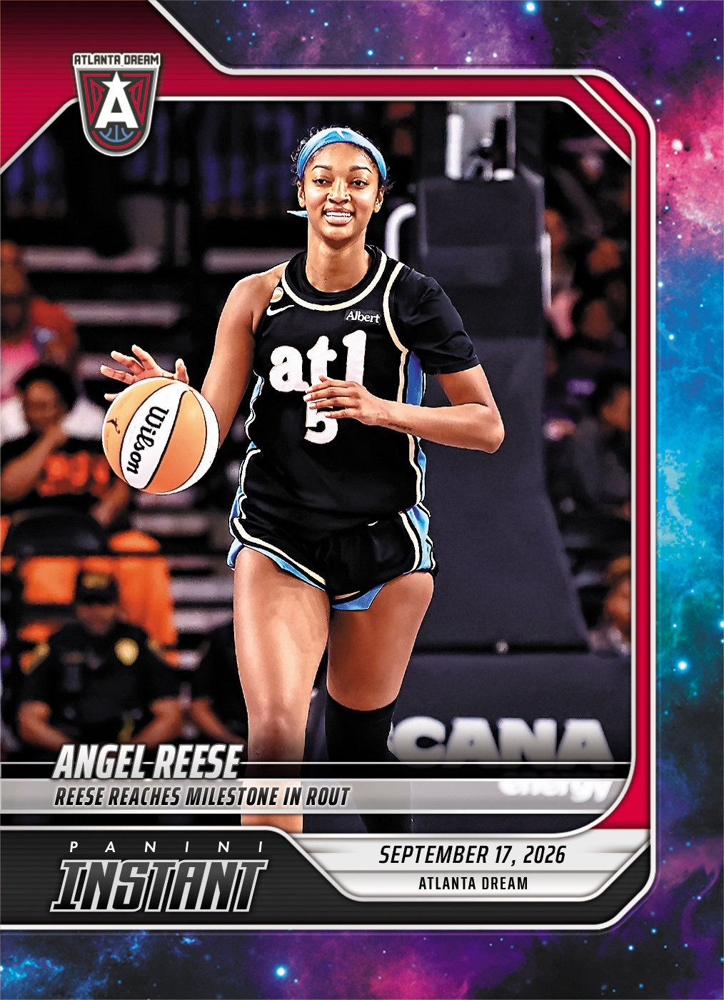 Detailed Image of Angel Reese - 2026 Panini Instant WNBA #353 - Galaxy 1/1
