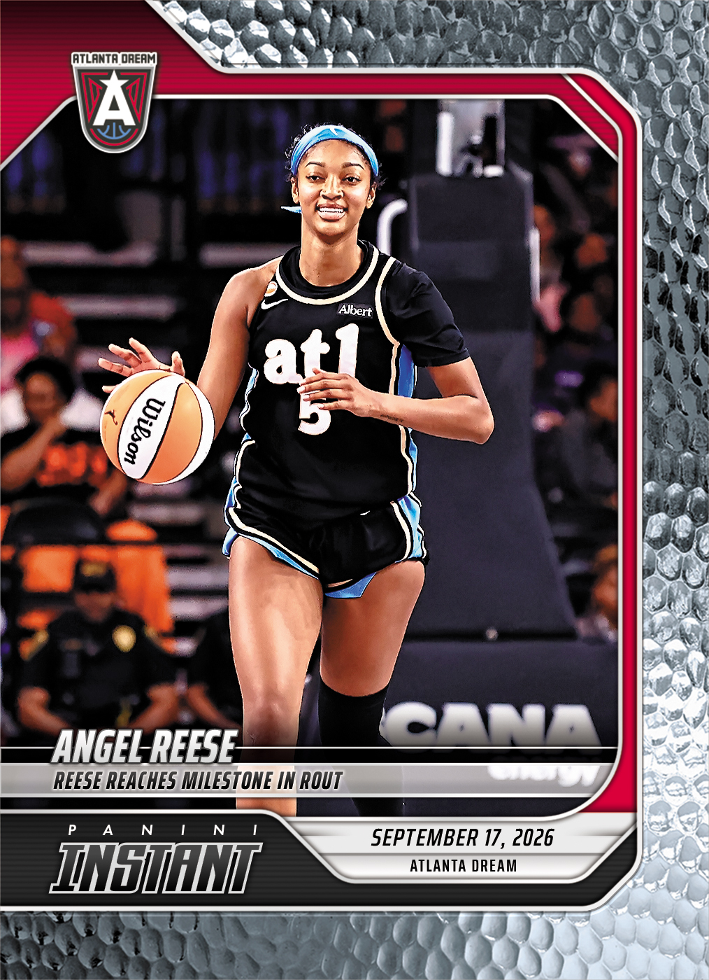 Detailed Image of Angel Reese - 2026 Panini Instant WNBA #353 - Metallic /5