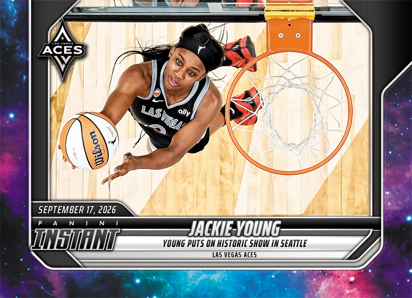 Detailed Image of Jackie Young - 2026 Panini Instant WNBA #356 - Galaxy 1/1
