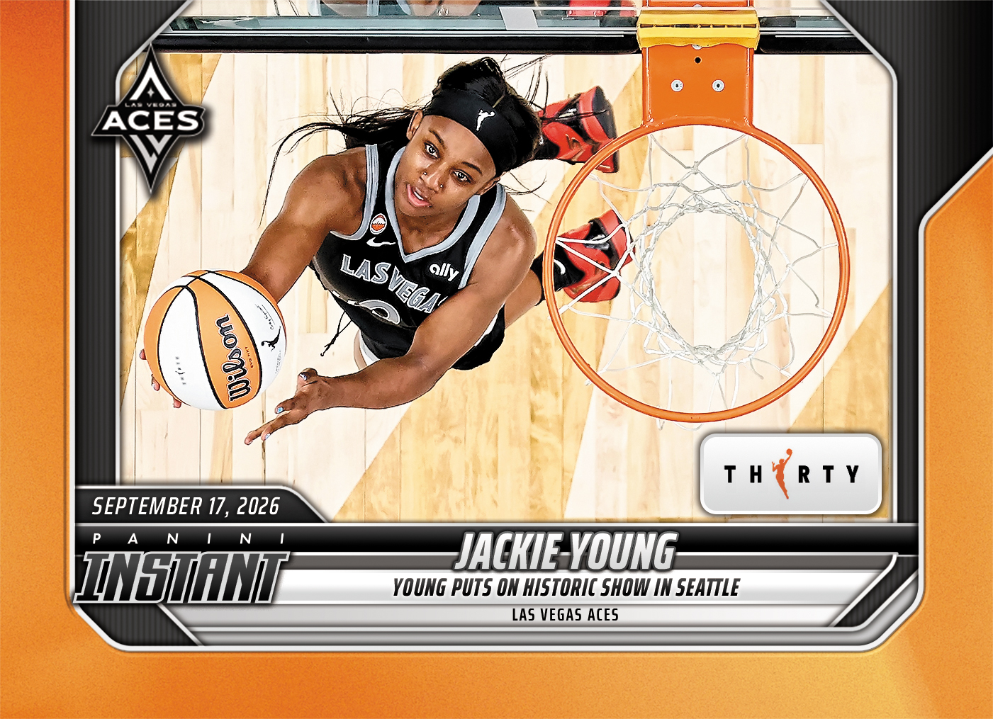 Detailed Image of Jackie Young - 2026 Panini Instant WNBA #356 - 30th Anniversary /30