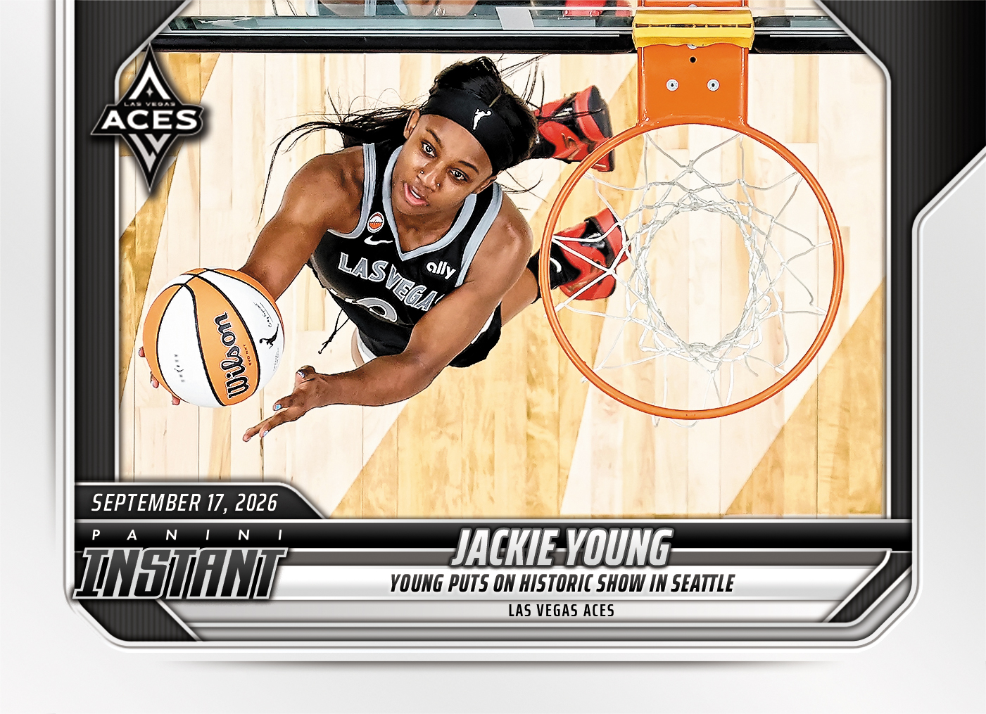 Detailed Image of Jackie Young - 2026 Panini Instant WNBA #356 - Base Card 25-pack