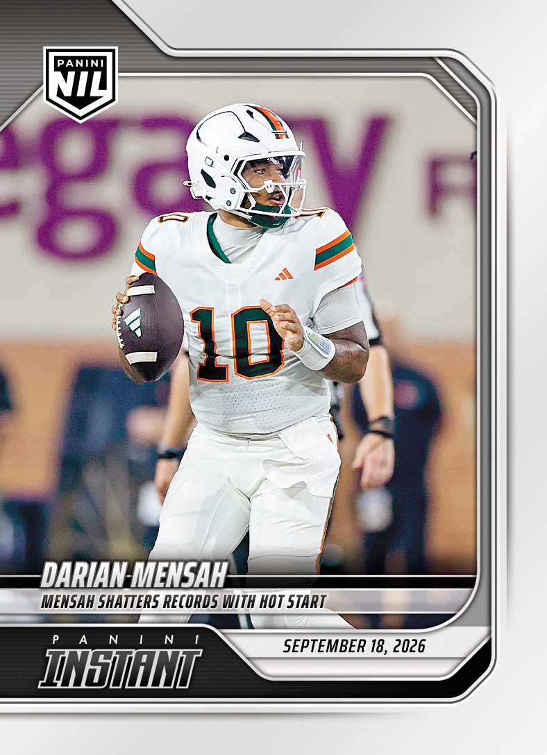 Detailed Image of Darian Mensah - 2026 Panini Instant NIL College Football #3-DME - Base Card 25-pack