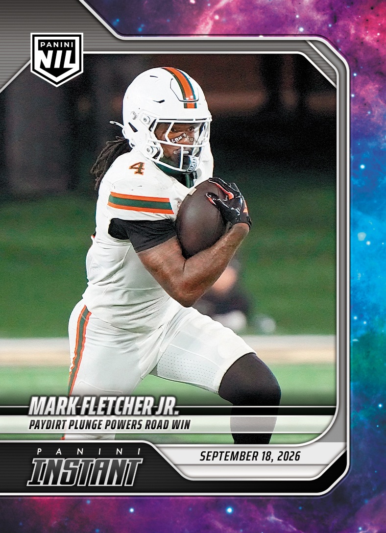 Detailed Image of Mark Fletcher Jr. - 2026 Panini Instant NIL College Football #3-MFJ - Galaxy 1/1