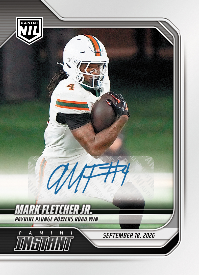 Detailed Image of Mark Fletcher Jr. - 2026 Panini Instant NIL College Football #3-MFJ - Base /99 Auto