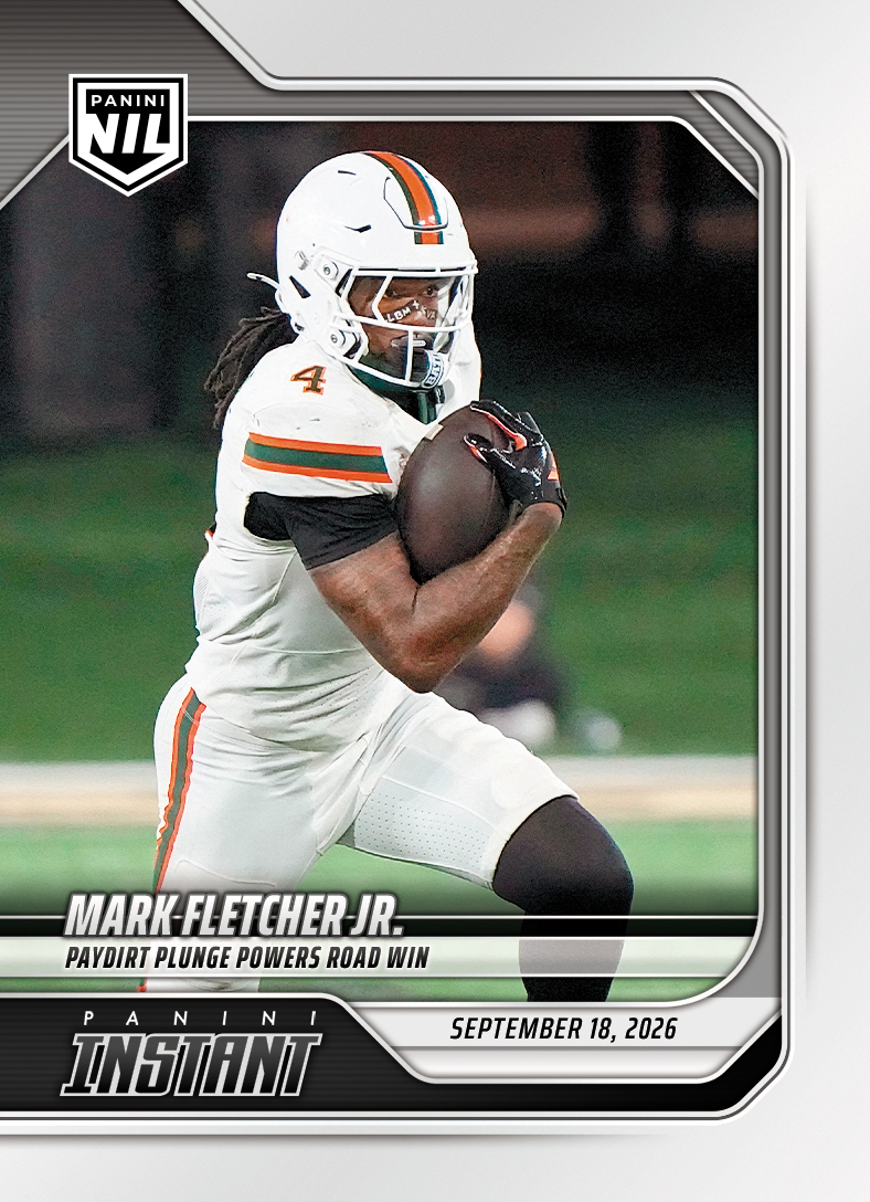 Detailed Image of Mark Fletcher Jr. - 2026 Panini Instant NIL College Football #3-MFJ - Base Card 25-pack