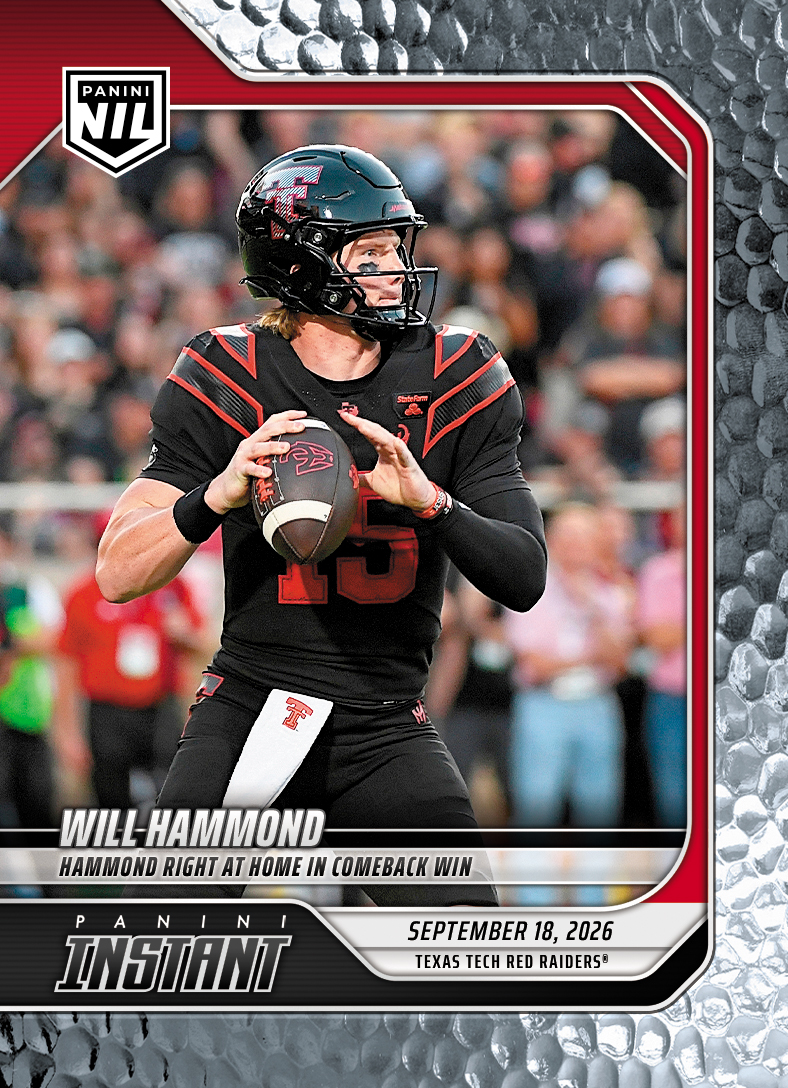 Detailed Image of Will Hammond - 2026 Panini NIL College Football #3-WHA - Metallic /5