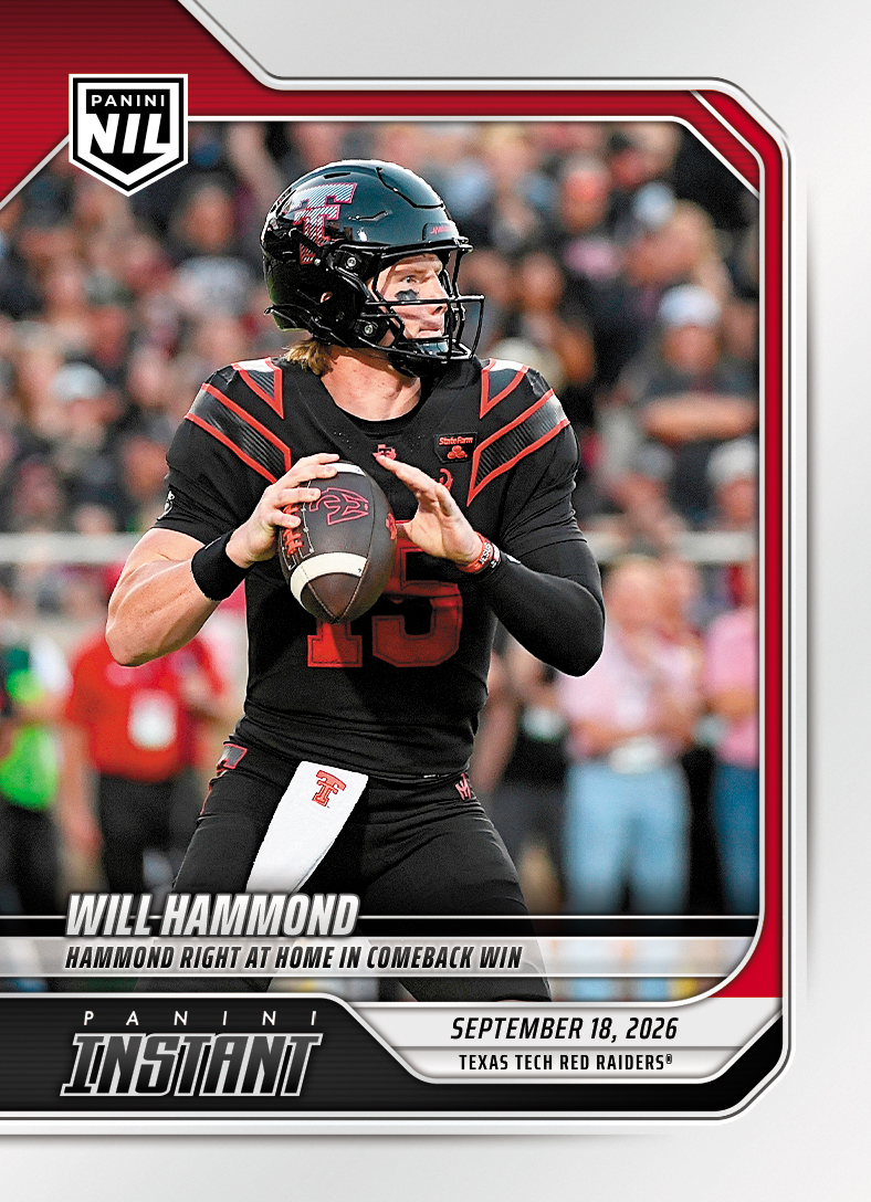 Detailed Image of Will Hammond - 2026 Panini NIL College Football #3-WHA - Base Card 25-pack
