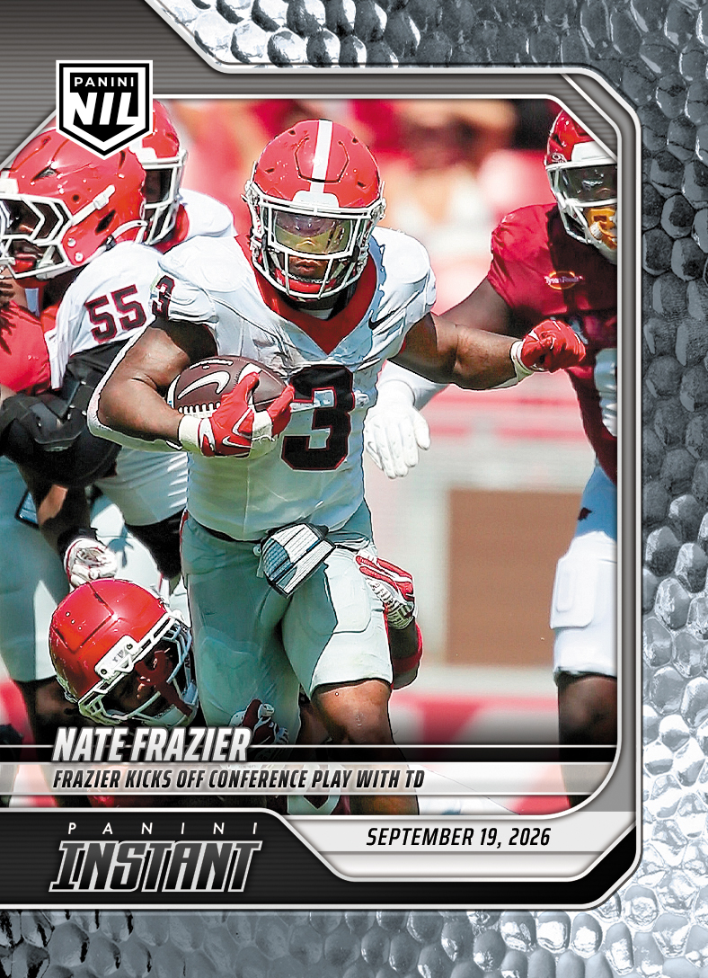 Detailed Image of Nate Frazier - 2026 Panini Instant NIL College Football #3-NFR - Metallic /5