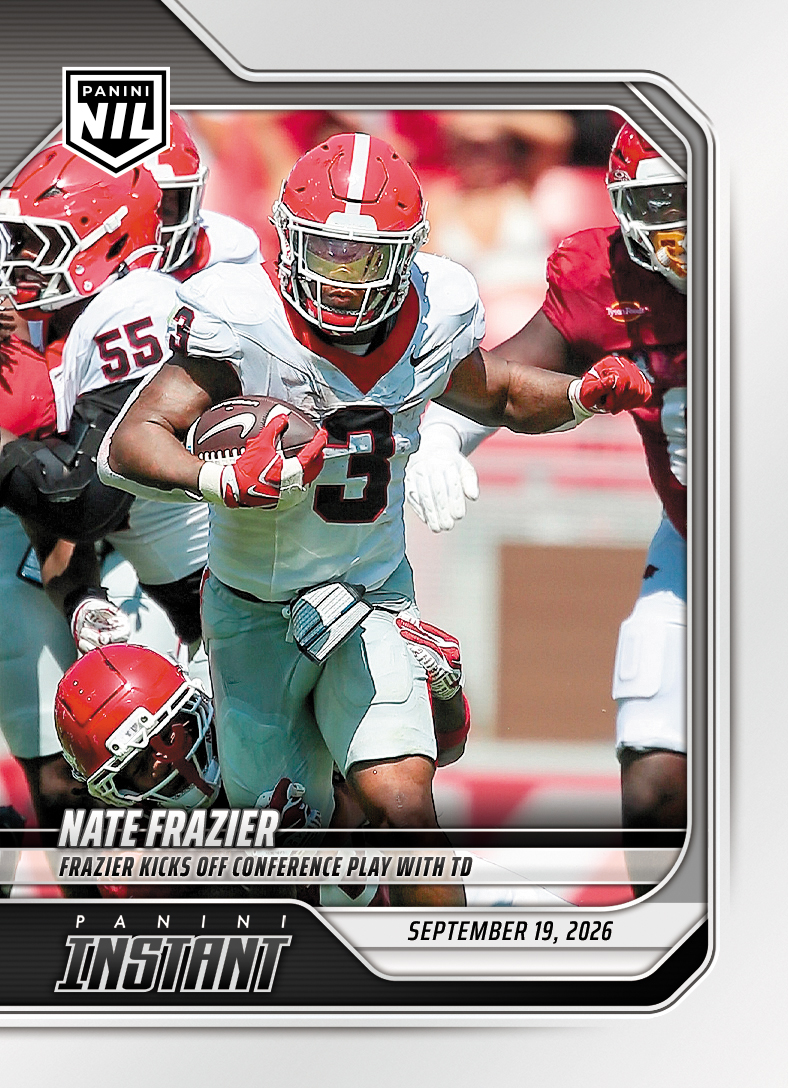 Detailed Image of Nate Frazier - 2026 Panini Instant NIL College Football #3-NFR - Base Card 25-pack