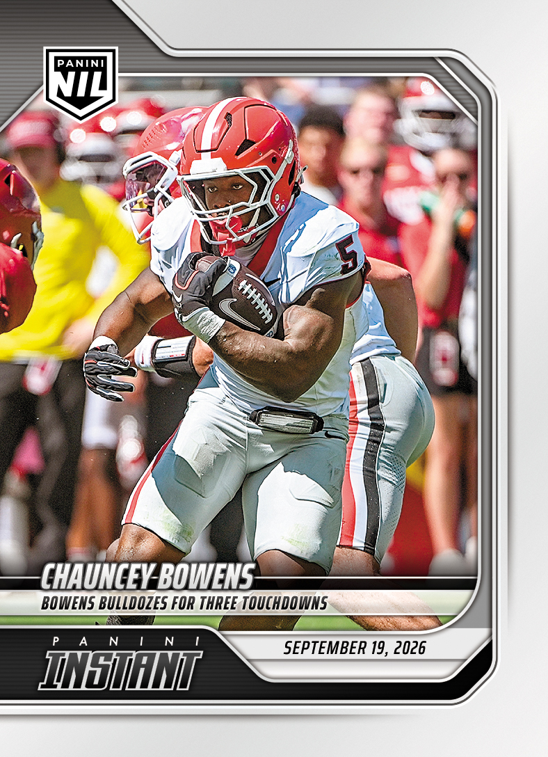 Detailed Image of Chauncey Bowens - 2026 Panini Instant NIL College Football #3-CBO - Base Card 25-pack