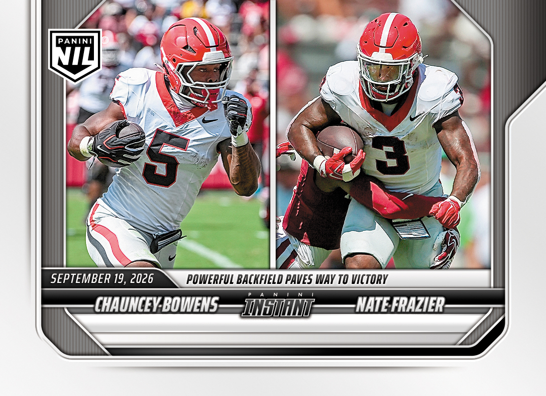 Detailed Image of Chauncey Bowens/Nate Frazier - 2026 Panini Instant NIL College Football #3-UGA - Base Card 5-pack