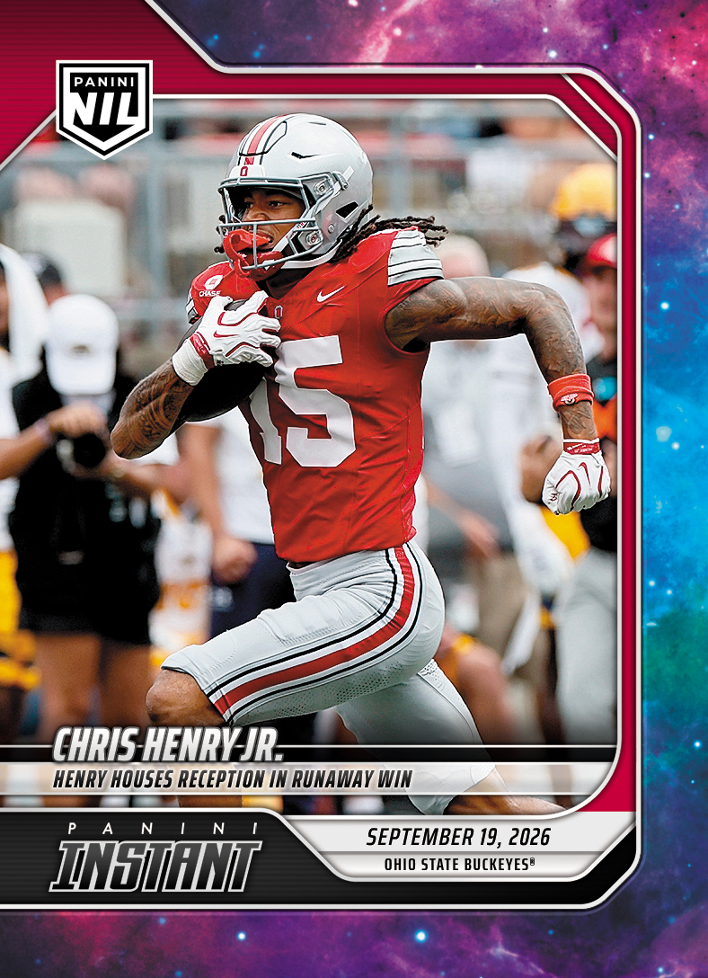 Detailed Image of Chris Henry Jr. - 2026 Panini Instant NIL College Football #3-CHJ - Galaxy 1/1