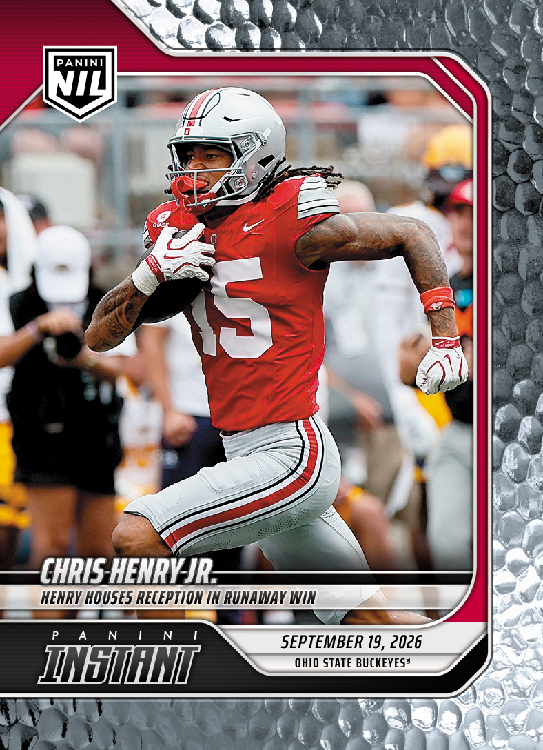 Detailed Image of Chris Henry Jr. - 2026 Panini Instant NIL College Football #3-CHJ - Metallic /5