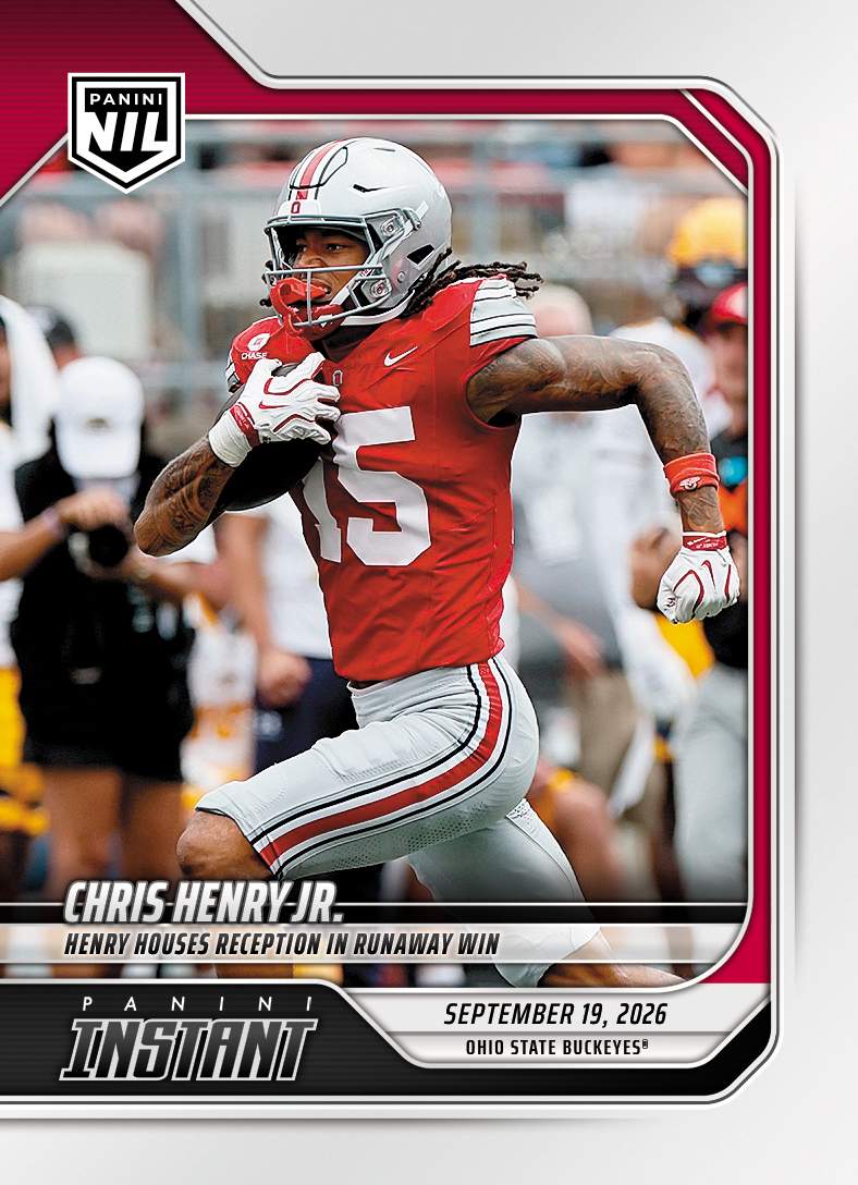Detailed Image of Chris Henry Jr. - 2026 Panini Instant NIL College Football #3-CHJ - Base Card 10-pack