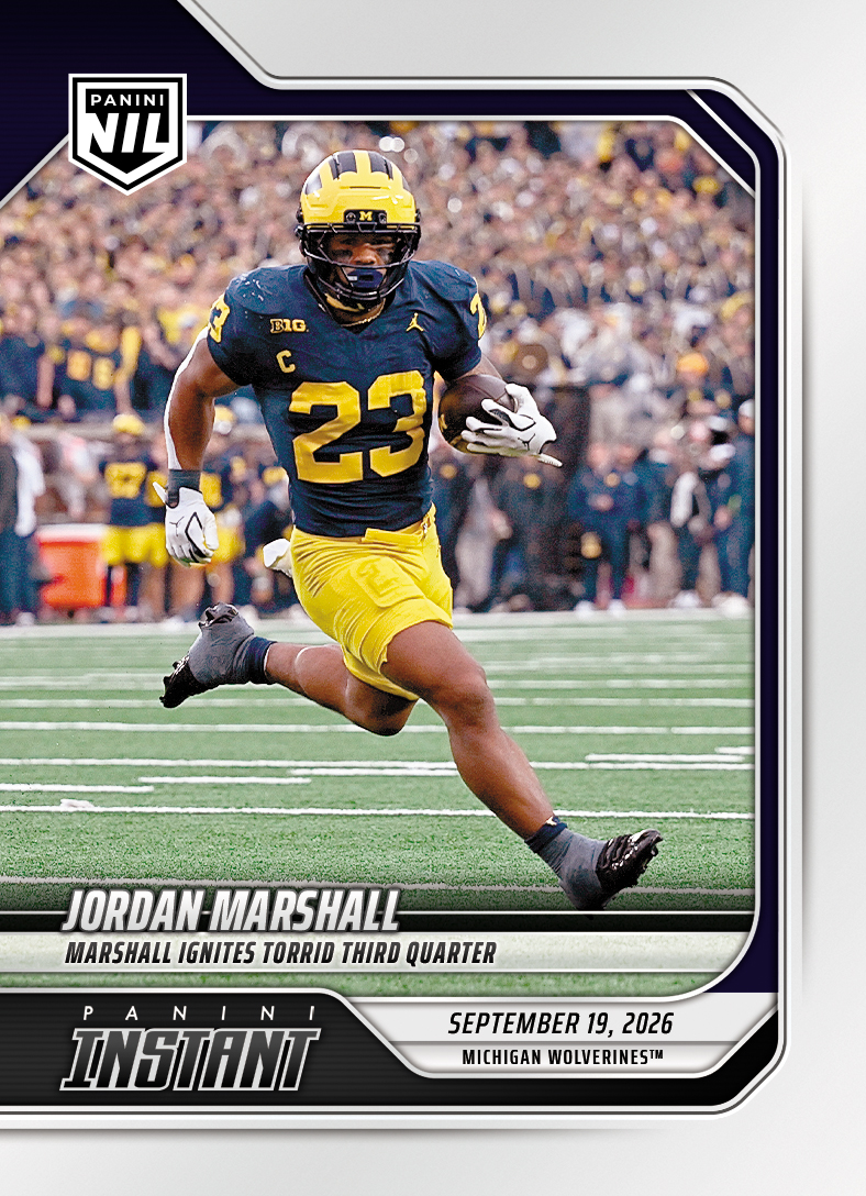 Detailed Image of Jordan Marshall - 2026 Panini Instant NIL College Football #3-JMA - Base Card 25-pack