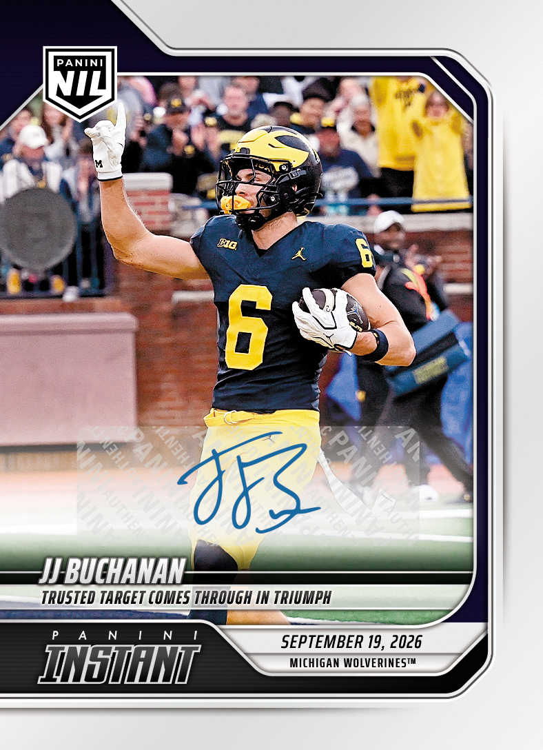 Detailed Image of JJ Buchanan - 2026 Panini Instant NIL College Football #3-JJB - Base /99 Auto