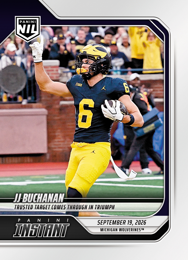Detailed Image of JJ Buchanan - 2026 Panini Instant NIL College Football #3-JJB - Base Card 10-pack