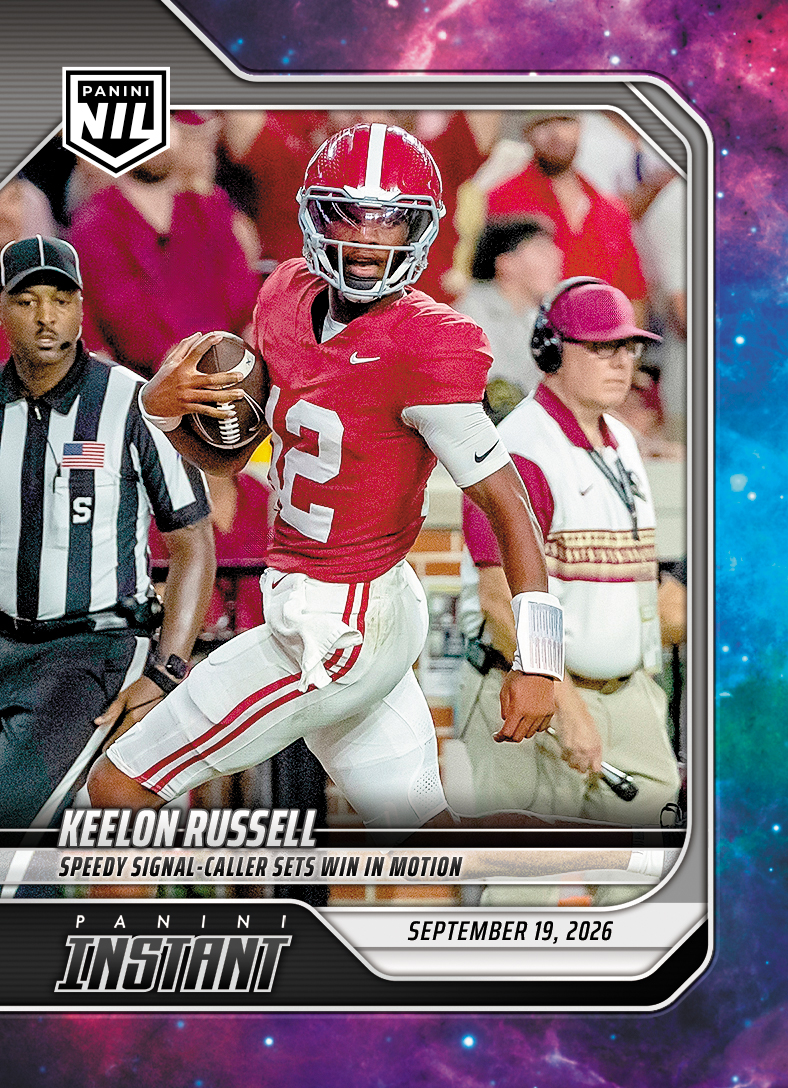 Detailed Image of Keelon Russell - 2026 Panini Instant NIL College Football #3-KRU - Galaxy 1/1