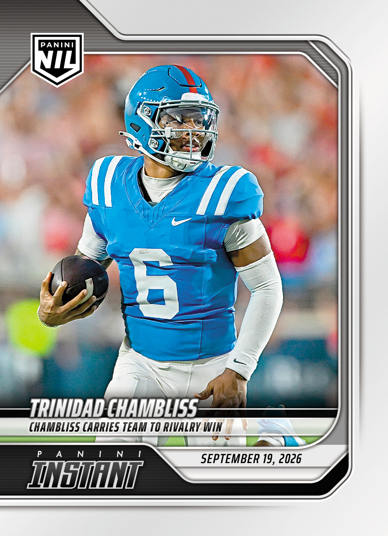 Detailed Image of Trinidad Chambliss - 2026 Panini Instant NIL College Football #3-TCH - Base Card 25-pack
