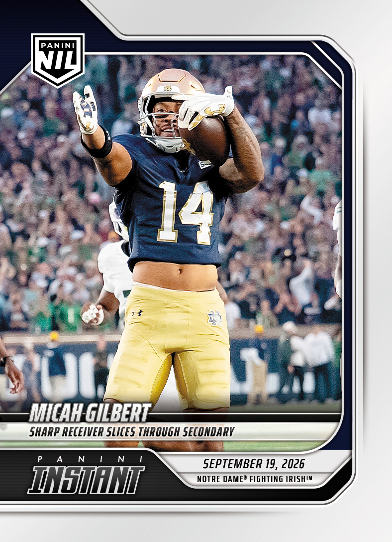 Detailed Image of Micah Gilbert - 2026 Panini NIL College Football #3-MGI - Base Card 5-pack