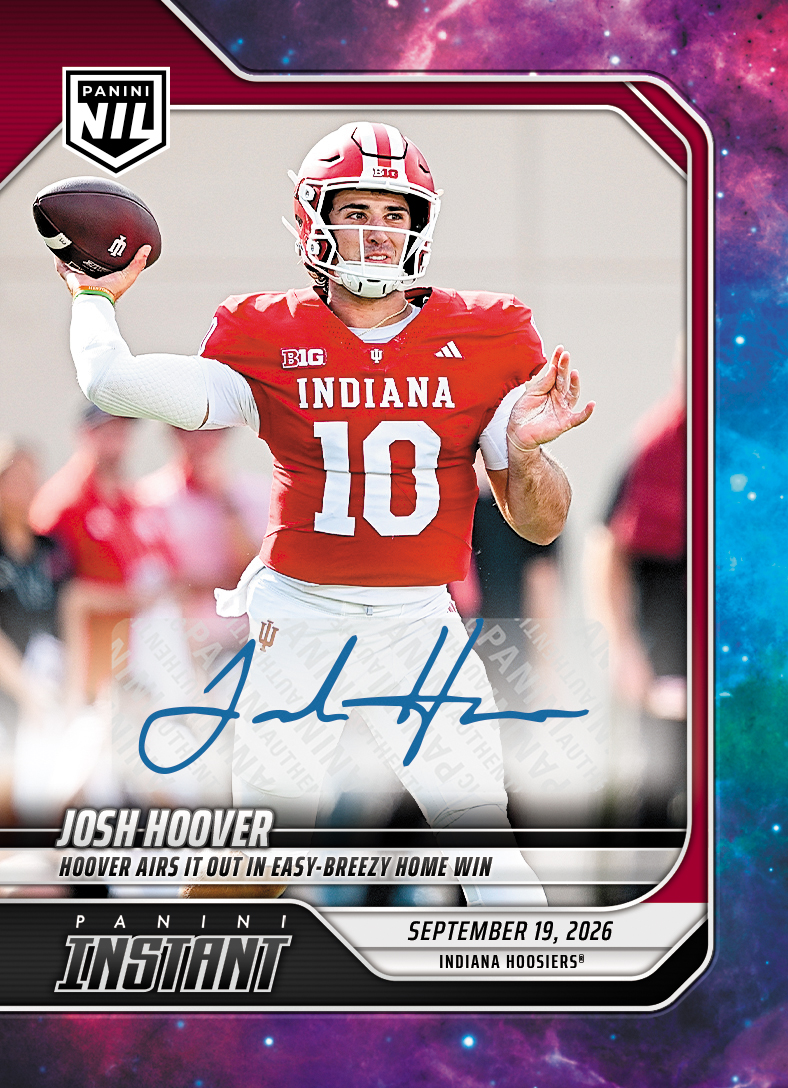 Detailed Image of Josh Hoover - 2026 Panini Instant NIL College Football #3-JHO - Galaxy 1/1 Auto