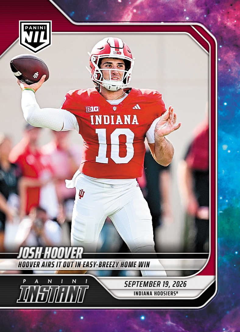 Detailed Image of Josh Hoover - 2026 Panini Instant NIL College Football #3-JHO - Galaxy 1/1