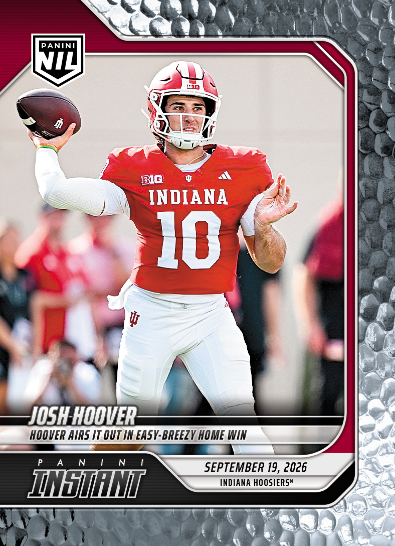 Detailed Image of Josh Hoover - 2026 Panini Instant NIL College Football #3-JHO - Metallic /5