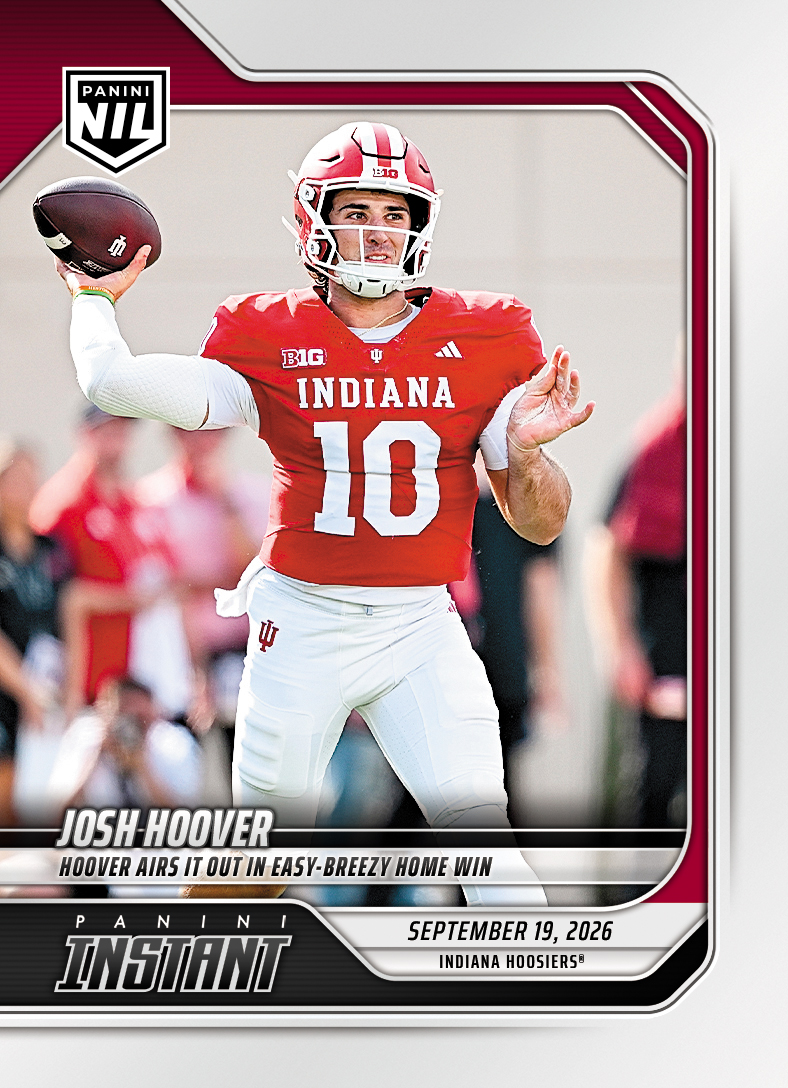 Detailed Image of Josh Hoover - 2026 Panini Instant NIL College Football #3-JHO - Base Card 10-pack