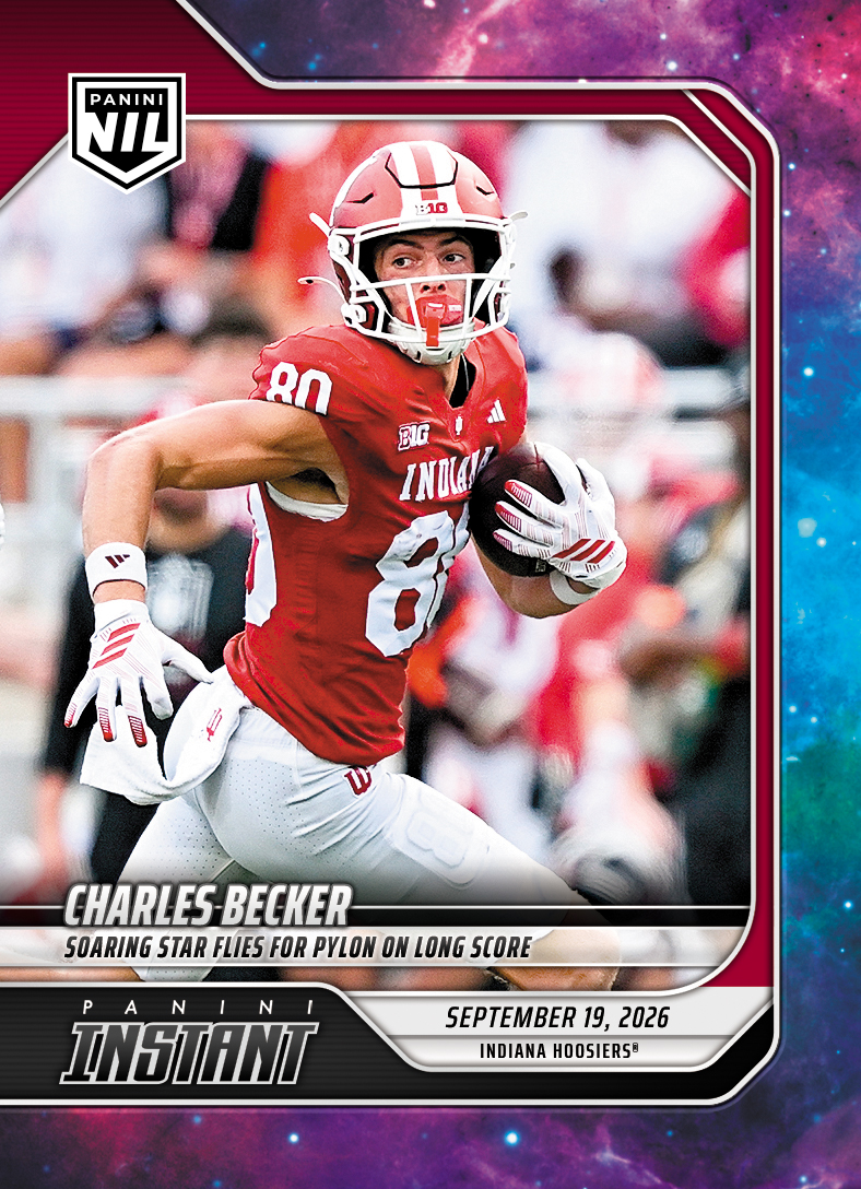 Detailed Image of Charles Becker - 2026 Panini Instant NIL College Football #3-CBE - Galaxy 1/1