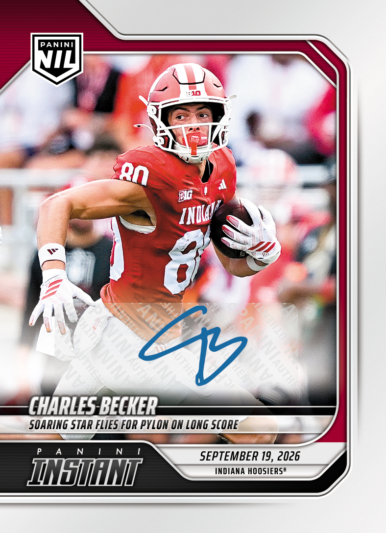 Detailed Image of Charles Becker - 2026 Panini Instant NIL College Football #3-CBE - Base /25 Auto