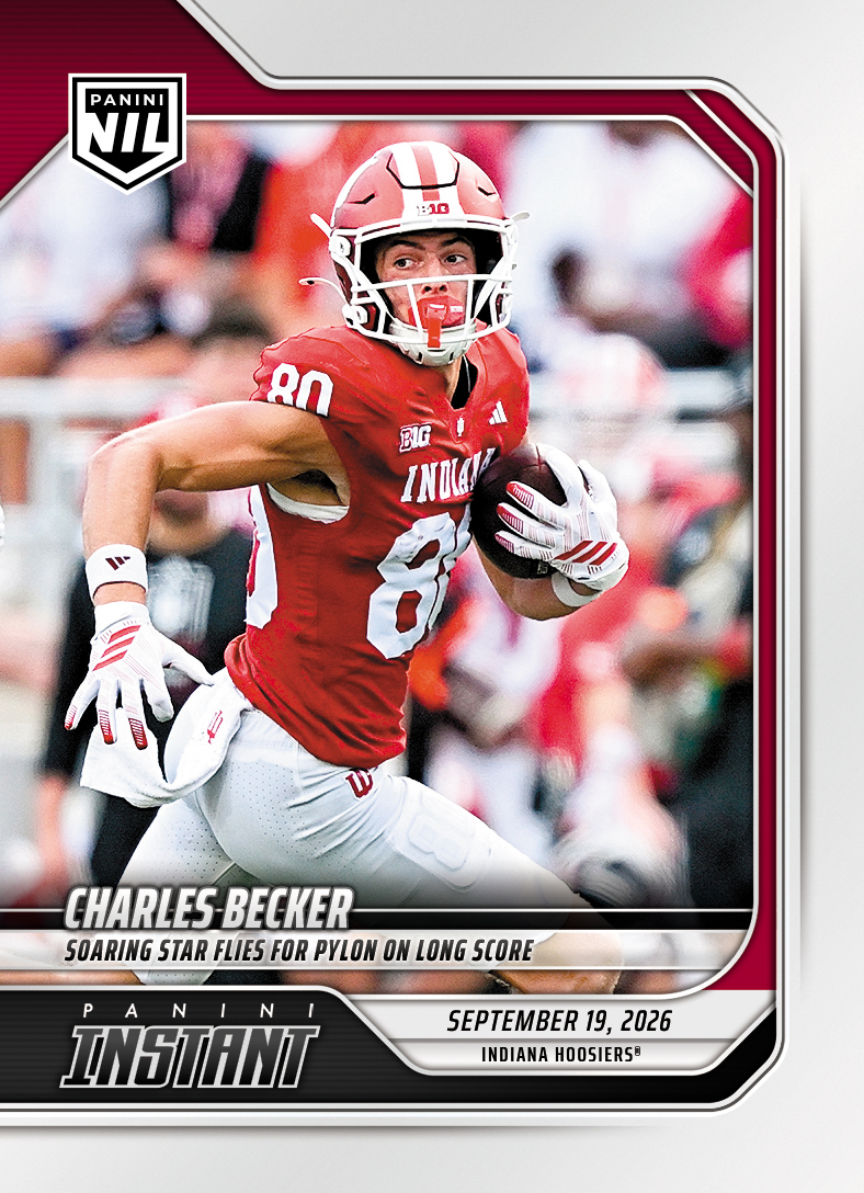 Detailed Image of Charles Becker - 2026 Panini Instant NIL College Football #3-CBE - Base Card 25-pack