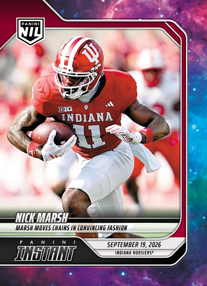 Detailed Image of Nick Marsh - 2026 Panini Instant NIL College Football #3-NMA - Galaxy 1/1