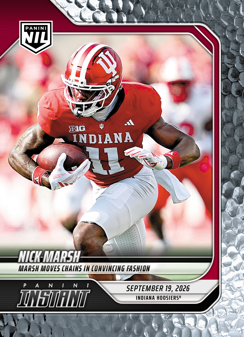 Detailed Image of Nick Marsh - 2026 Panini Instant NIL College Football #3-NMA - Metallic /5