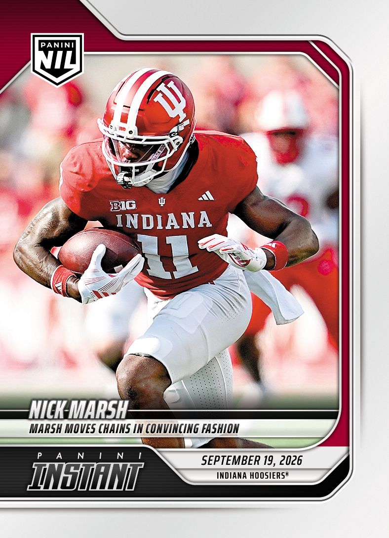 Detailed Image of Nick Marsh - 2026 Panini Instant NIL College Football #3-NMA - Base Card 10-pack