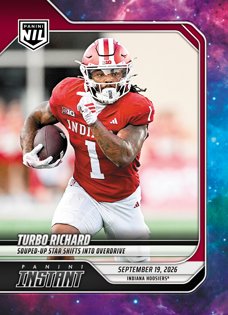 Detailed Image of Turbo Richard - 2026 Panini Instant NIL College Football #3-TRI - Galaxy 1/1