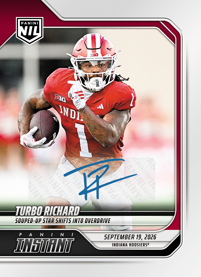 Detailed Image of Turbo Richard - 2026 Panini Instant NIL College Football #3-TRI - Base /25 Auto