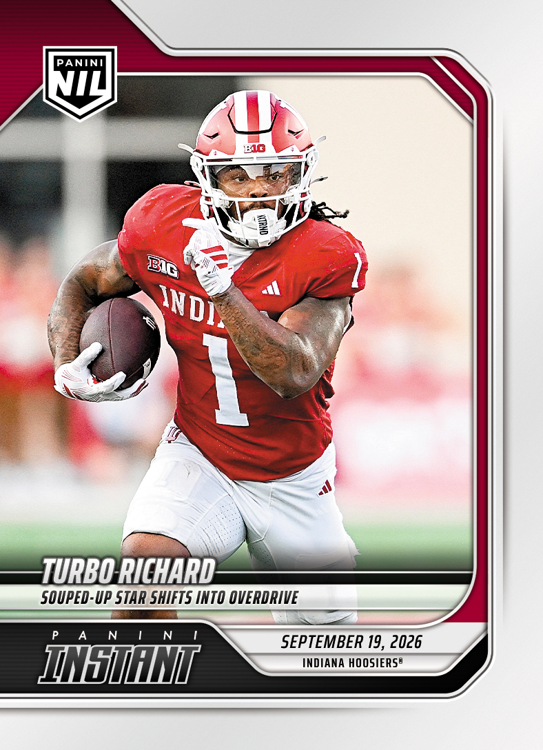 Detailed Image of Turbo Richard - 2026 Panini Instant NIL College Football #3-TRI - Base Card 10-pack