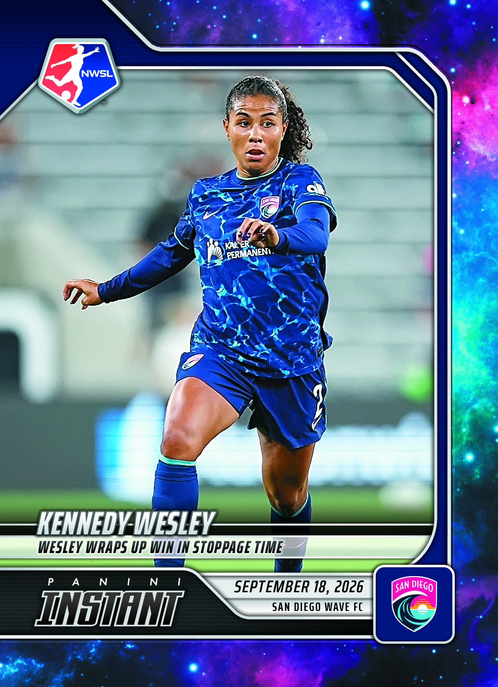 Detailed Image of Kennedy Wesley - 2026 Panini Instant NWSL #176 - Galaxy 1/1