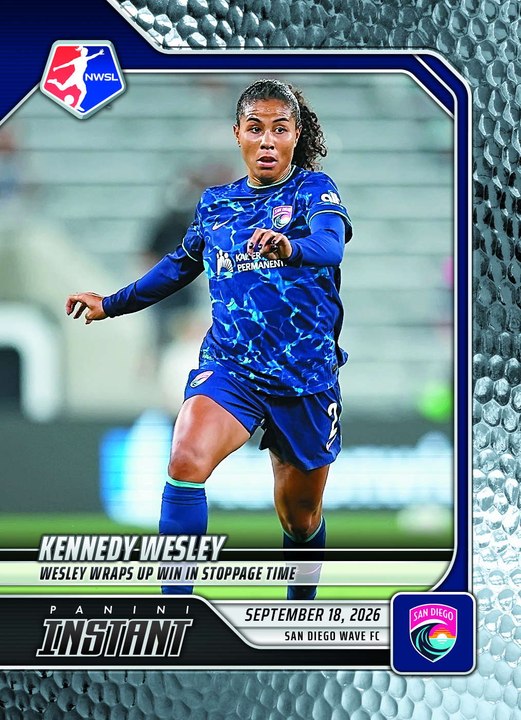 Detailed Image of Kennedy Wesley - 2026 Panini Instant NWSL #176 - Metallic /5