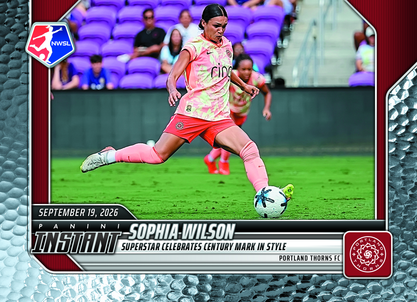 Detailed Image of Sophia Wilson - 2026 Panini Instant NWSL #177 - Metallic /5
