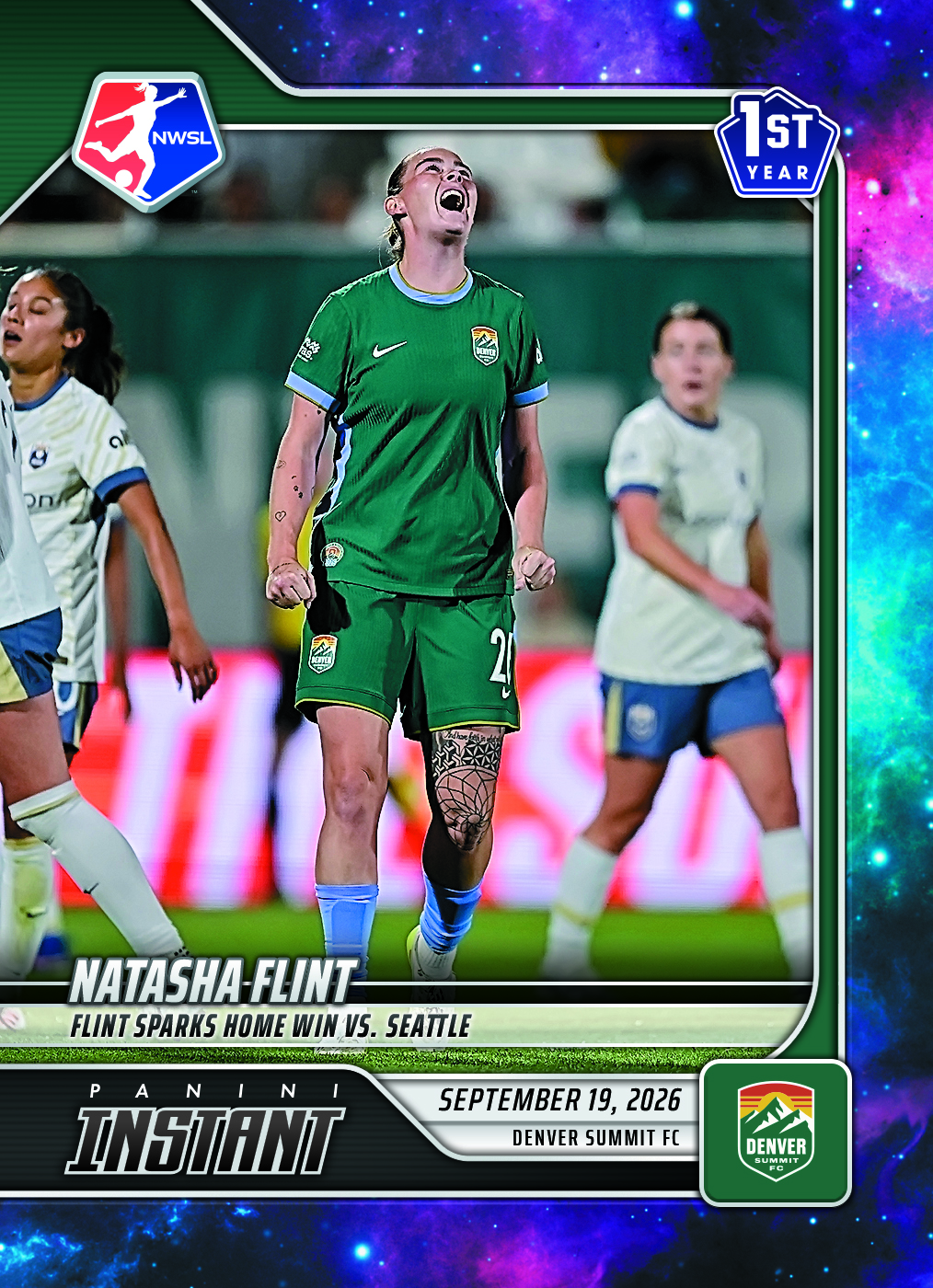 Detailed Image of Natasha Flint - 2026 Panini Instant NWSL #179 - Galaxy 1/1