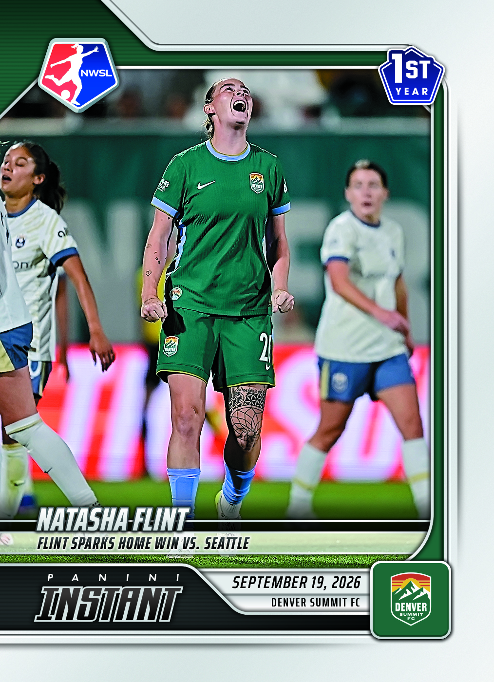 Detailed Image of Natasha Flint - 2026 Panini Instant NWSL #179 - Base Card 25-pack
