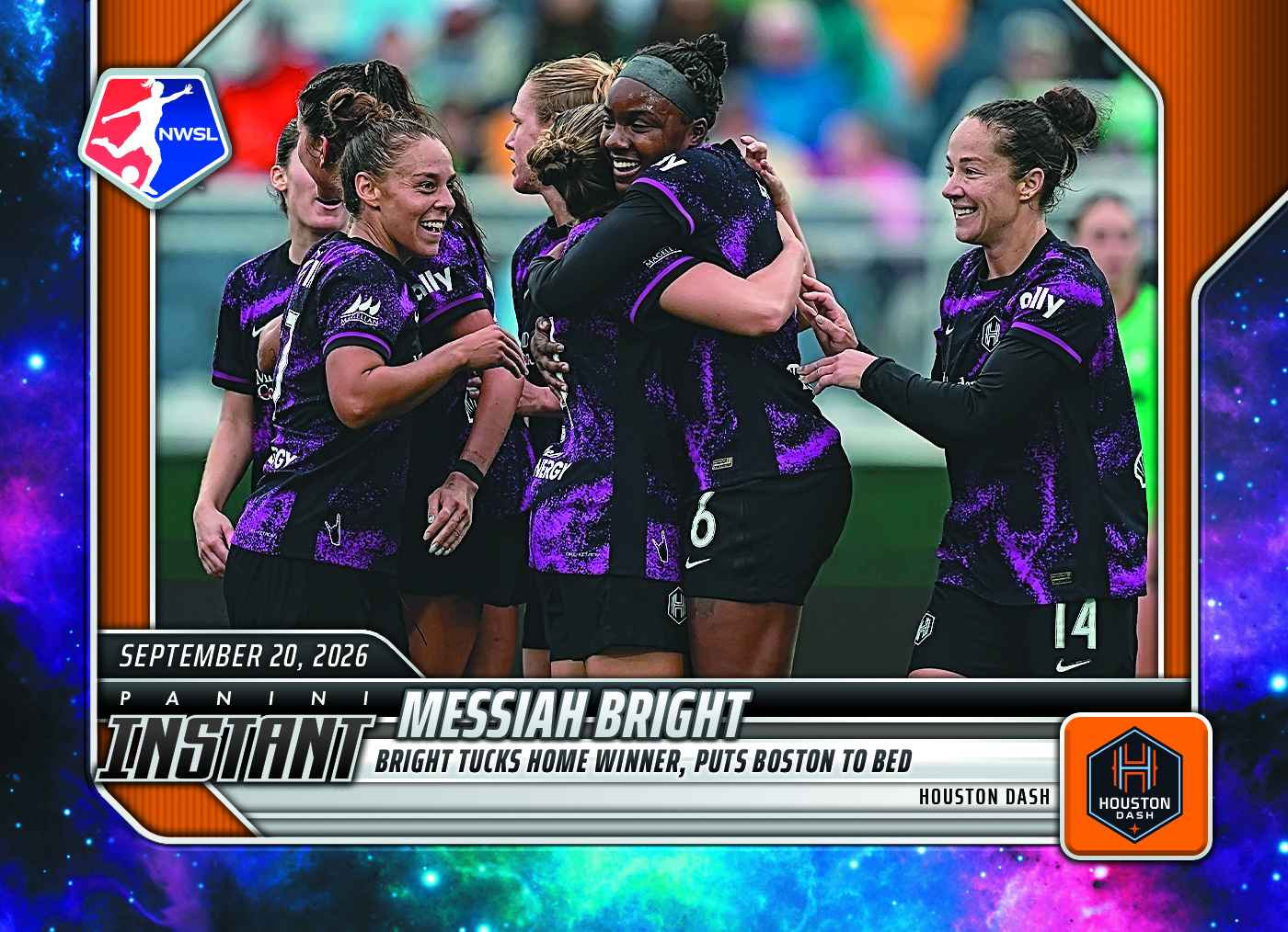 Detailed Image of Messiah Bright - 2026 Panini Instant NWSL #180 - Galaxy 1/1